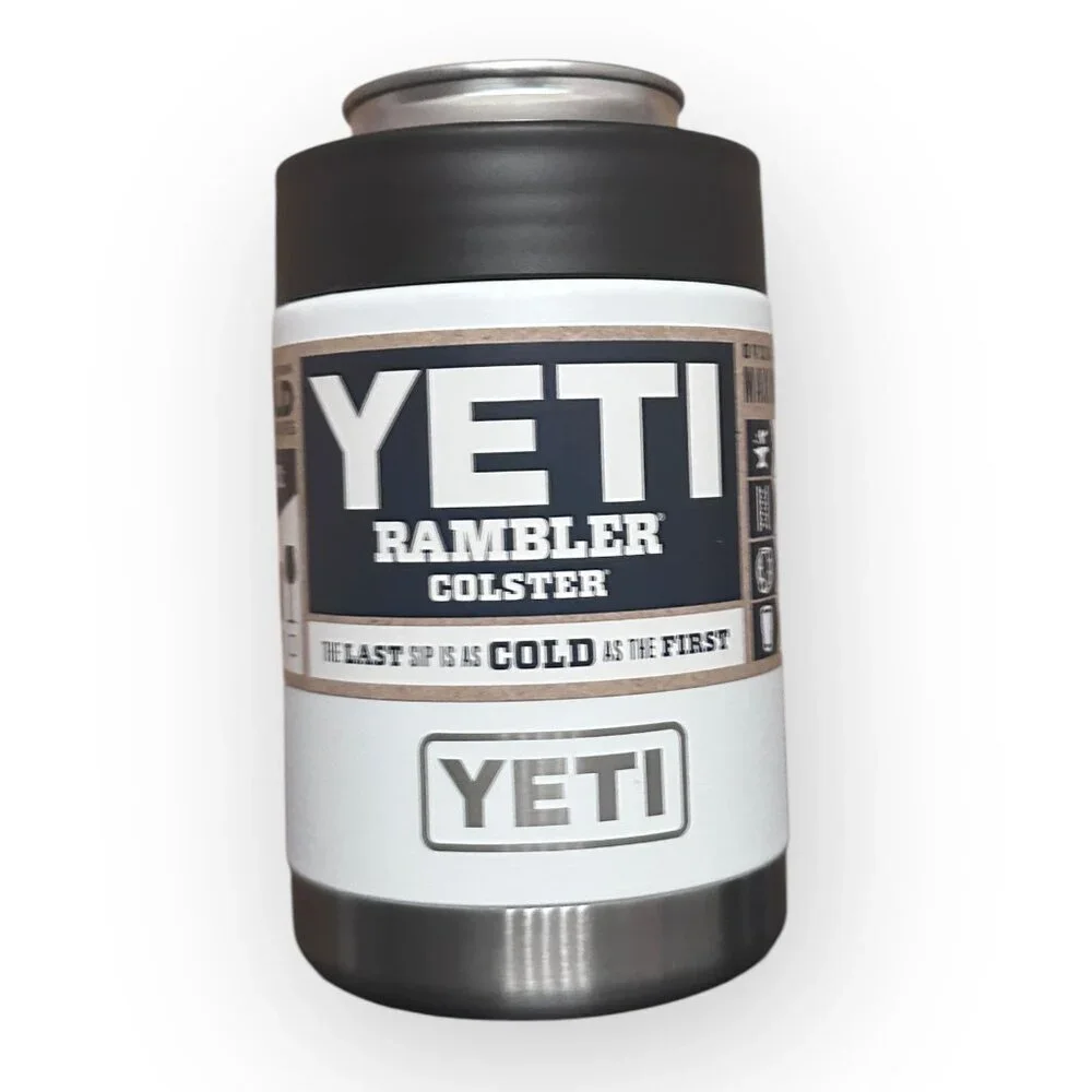 Yeti Rambler Colster White Color Koozie Size12 oz Fits Standard Cans NEW w/ Tags - Picture 10 of 16